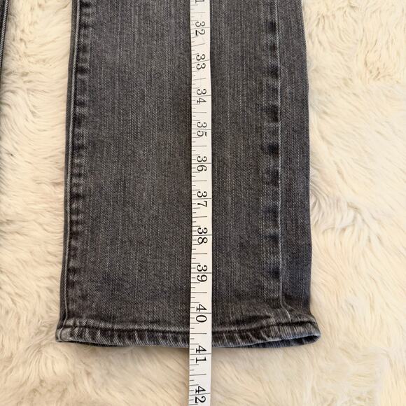 Paige Double Button Skinny Leg Med Rise Denim Jeans Gray 29 - Picture 8 of 12